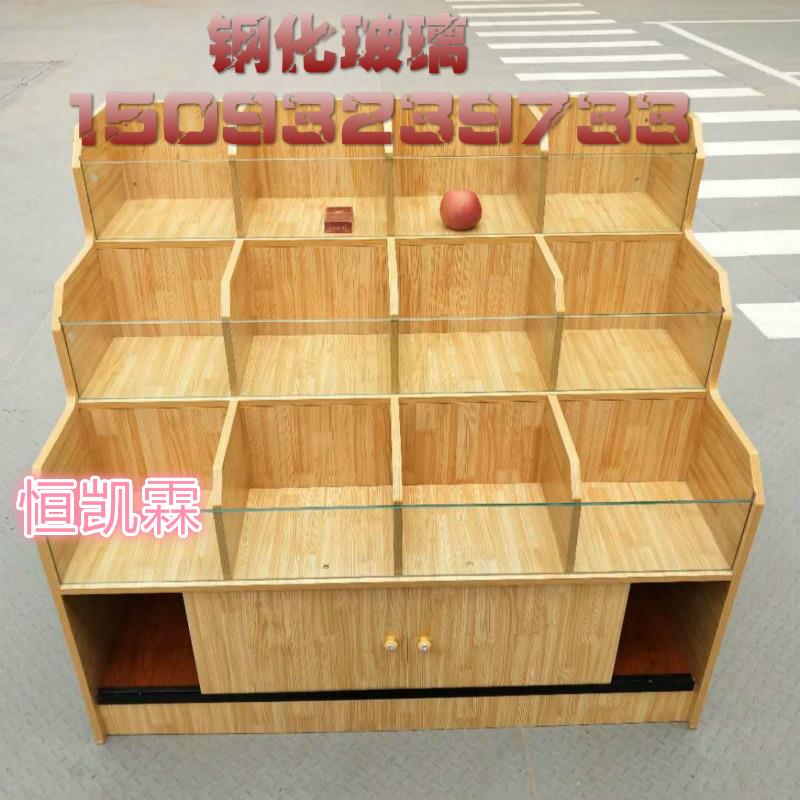河南制12格钢化玻璃杂粮展示柜 超市干货散装五谷柜 米粮桶展示架