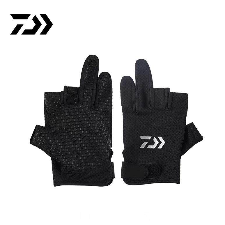 DAIWA达亿瓦手套飞磕钓鱼手套三指透气耐磨防滑海钓矶钓路亚手套