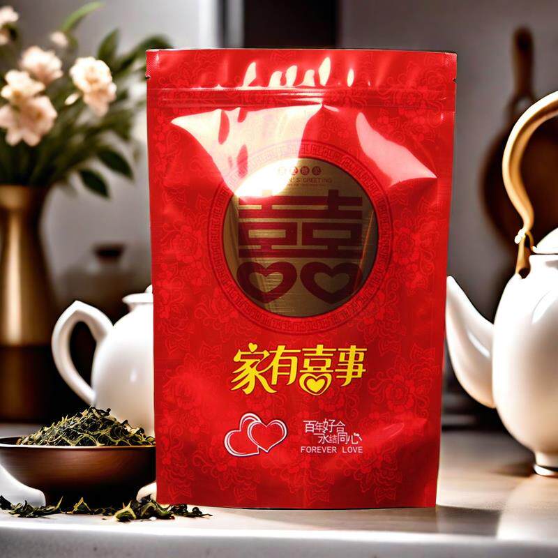 家有喜事包装袋结婚满月生日喜糖袋子果塑料袋 婚庆500克装100祇