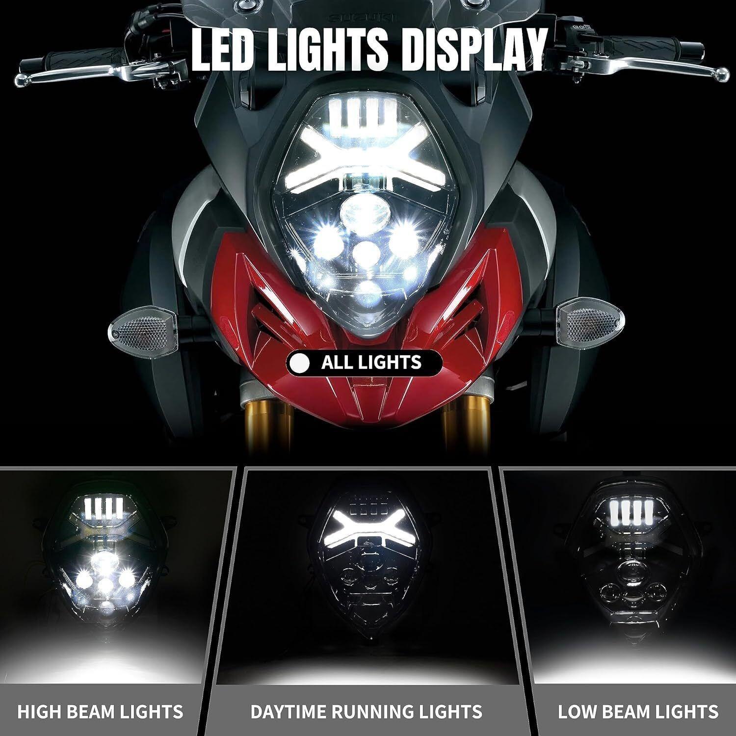 适用于铃木摩托车 改装LED前大灯总成V-strom 650 1000 2014-2022