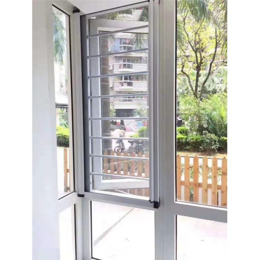 湖州定制防盗纱窗儿童防护栏 高层防护纱窗防蚊纱窗金刚网纱窗