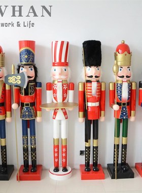 180cm直销胡桃夹子国王士兵王子1米8特大型商场婚礼宴会摆台摆件