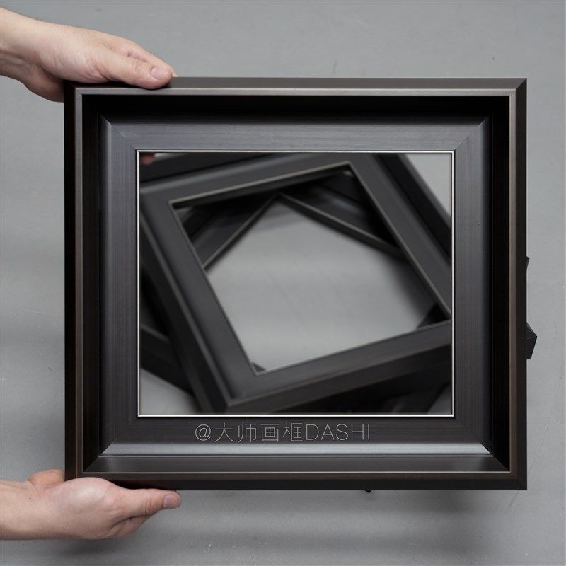 欧式复古典中古实木油画框外框定制挂墙相框镜框黑色装裱拼图照片
