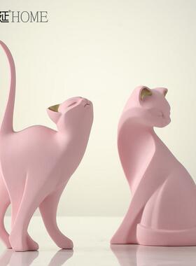 妖娆猫北欧风格家居装饰品酒柜客厅电视柜摆件创意房间桌面小摆设