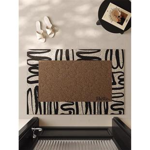 MOMO HOME家居复古入户门地垫丝圈耐脏pvc进门口高级感可裁剪