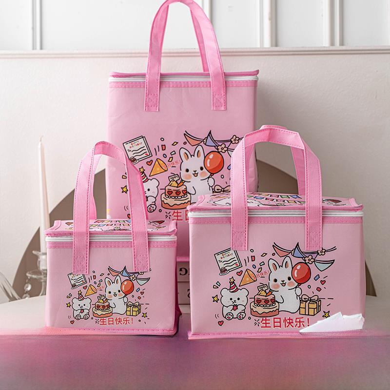 4寸6寸8寸10寸手提生日蛋糕盒保温配送袋蛋糕保冷袋加厚铝箔保鲜