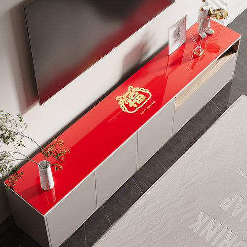 新年红色pvc软玻璃电视柜桌垫茶几桌布防水防油防烫免洗餐边柜垫