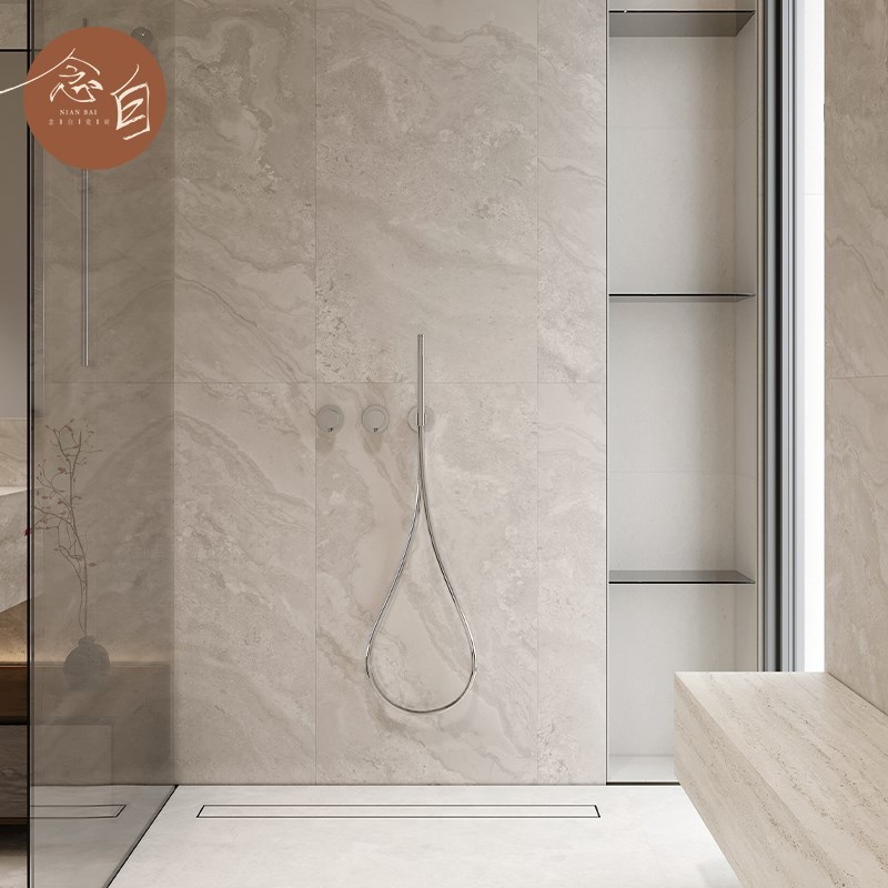 珍稀雾缦石润哑光质感大理石纹瓷砖高端酒店卫Q生间墙地砖厨房墙