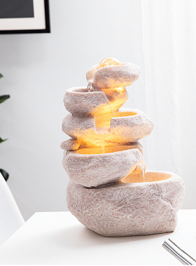 转运喷泉流水招财摆件办公室客厅电视乔迁开业礼品自动循环加湿器