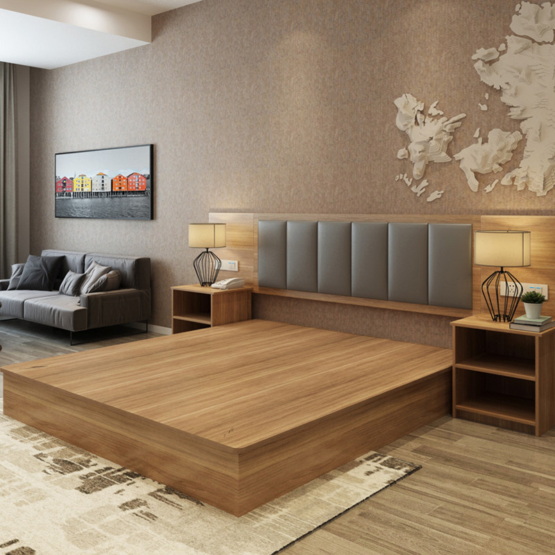 成都酒店家具标间全套公寓客房酒店式床标准间双床宾馆专用床定制