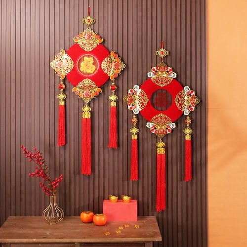 2024春节福字发光装饰品龙年玄关挂饰室内新年吊饰过年入户门挂件