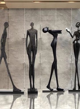 酒店大堂人物雕塑落地摆件售w楼处样板间橱窗柜工作室抽象艺术摆