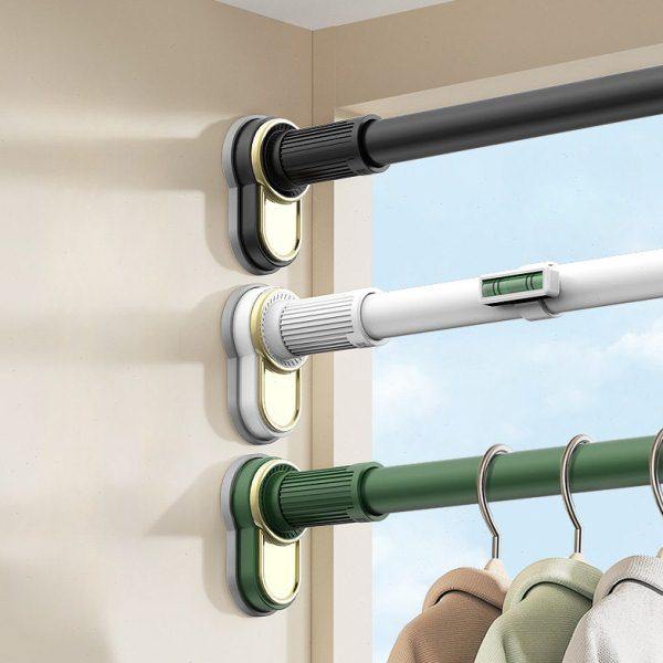 阳台晾衣杆一根家用固定式衣柜伸缩晾衣架免打孔壁挂晒凉衣捍神器,收纳整理,衣叉,淘宝优惠券,粉丝福利购,淘宝优惠卷