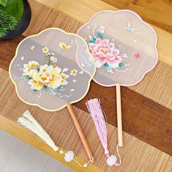 古风扇子刺绣扇子牡丹花鸟绣花扇舞蹈扇中国风,居家日用,扇子,淘宝优惠券,粉丝福利购,淘宝优惠卷