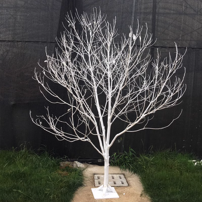 天然干树枝树杆装饰枯树白色许愿树橱窗造景婚庆路引道具落地摆件