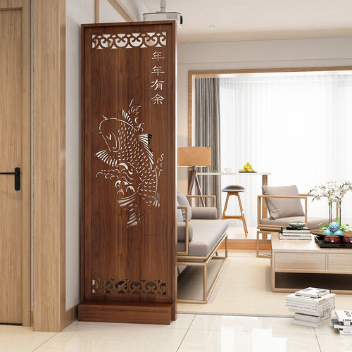 中式屏风隔断简约现代简易客厅玄关墙移动办公室实木屏风