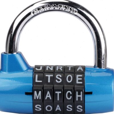 5位大号大码字健身房更衣柜子密室房门工具箱字母轮挂锁密码锁头