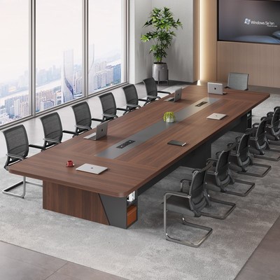 会议桌长桌椅组合现代简约大型公司办公室洽谈接待20人长方形家具