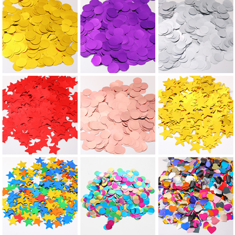 1.5CM500克/包金色银色 波波球透明球填充物五角星圆形气球亮片