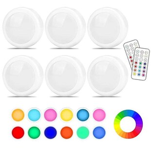 LED拍拍灯冰球灯13种颜色可变卧室橱柜灯带遥控调光器定时功能