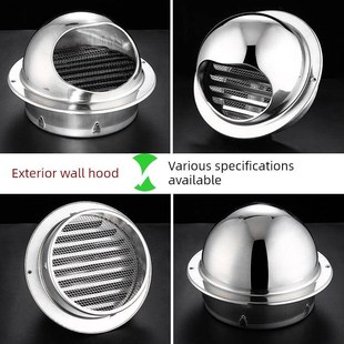 罩子通风口室外冒油烟机罩盖子排烟罩不锈钢风帽排气孔装饰盖
