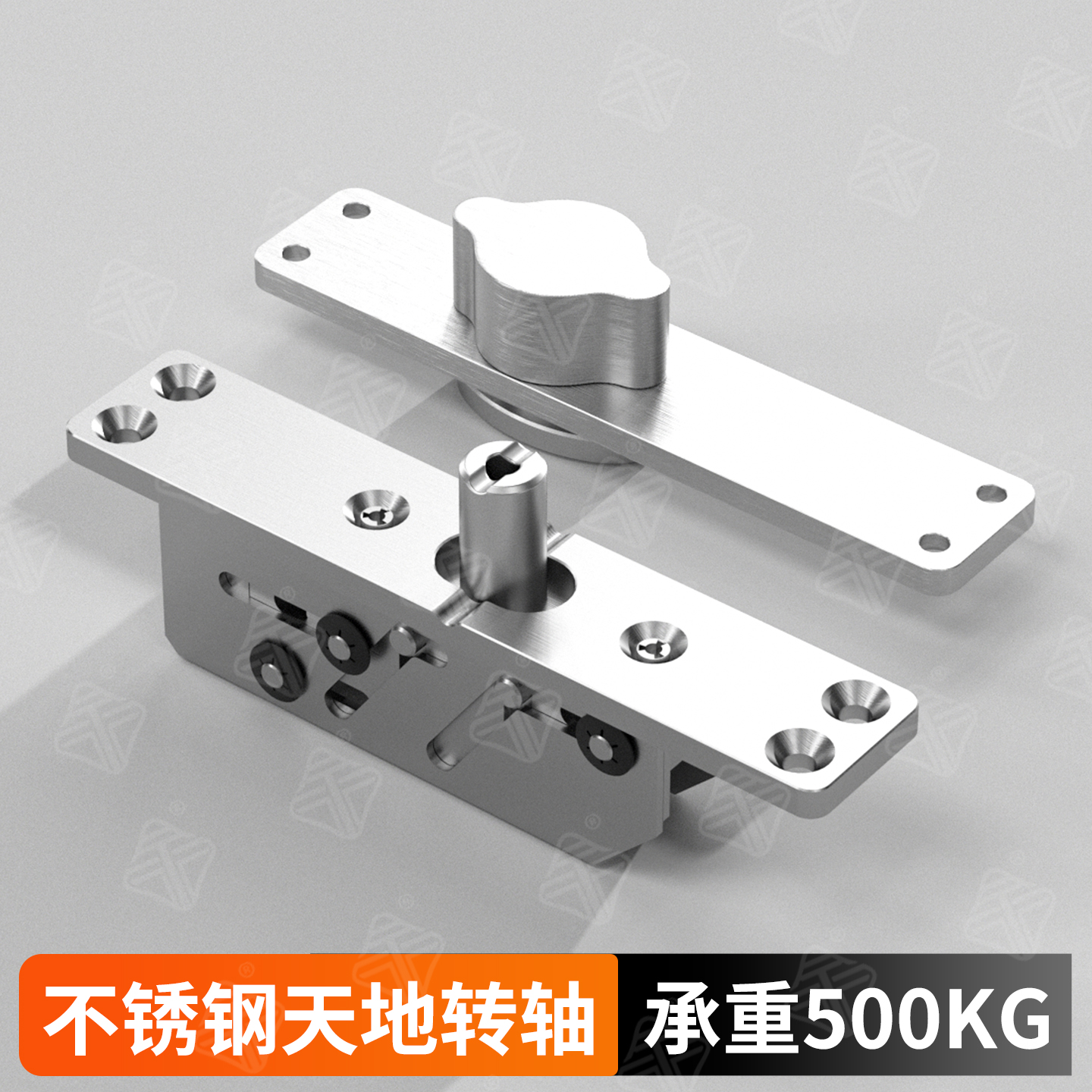 暗藏式隐形门天地转轴闭门器360度旋转门上下转轴重型不锈钢铰链