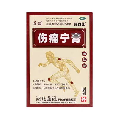 【景致】伤痛宁膏7CM*10CM*10贴/盒肌肉拉伤韧带拉伤消肿止痛韧带损伤止痛