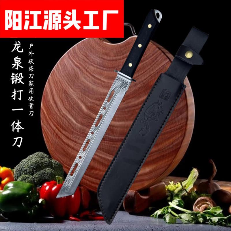 砍骨刀锋利手工锻打坎刀车载防身刀荒野外求生高锰钢露营砍柴刀具
