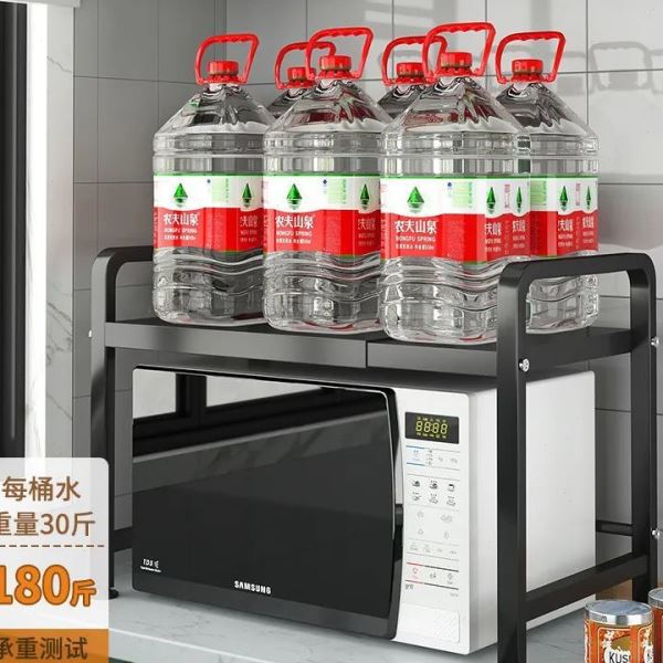 厨房置物架可伸缩多层微波炉整理架烤箱收纳架家用小台面霸州跨境