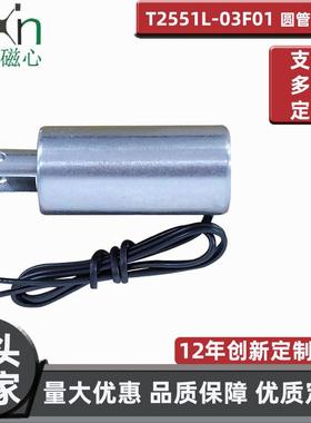 东莞厂家热销微型T2551L圆管电磁铁强力制动大行程直流推拉电磁铁