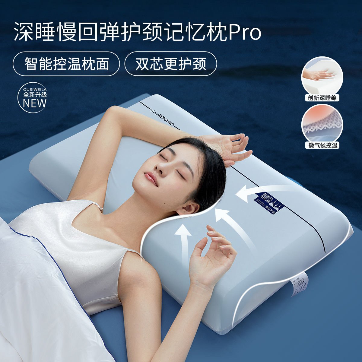 二代星球枕双芯零压深睡慢回弹记忆枕芯酒店枕头护颈枕记忆棉代发