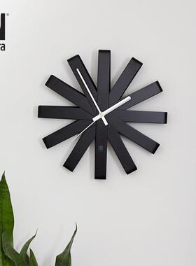 Umbra 挂钟表北欧轻奢装饰挂钟客厅创意挂墙钟表简约现代艺术时钟