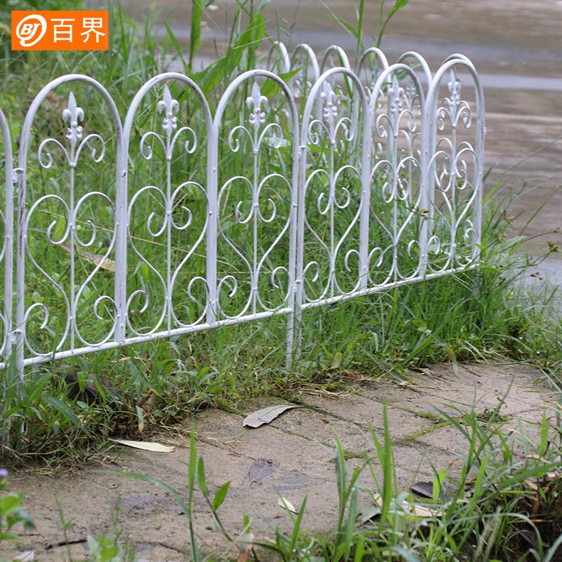 花园支架复古爬藤小栅栏围栏篱笆庭院户外隔断护栏花铁草坪装饰