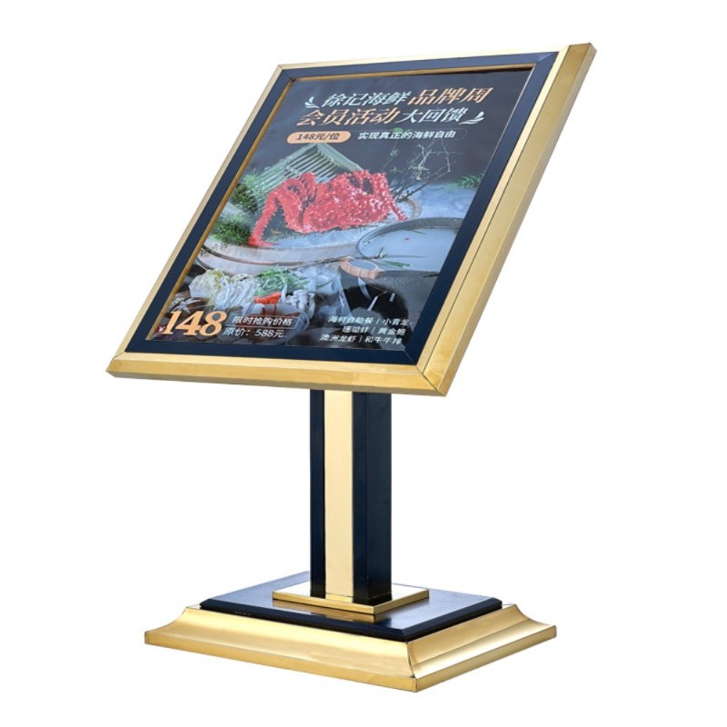 高档酒店大堂水牌落地立式指示牌指引广告展示牌不锈钢迎宾导向牌