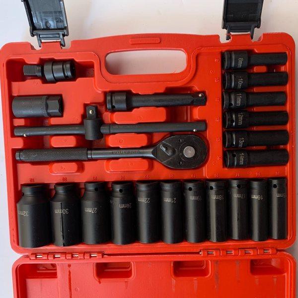 气动加长套筒23件组套电动扳手气风炮用气动套筒农机修理汽修组套,五金/工具,气动套筒,淘宝优惠券,粉丝福利购,淘宝优惠卷