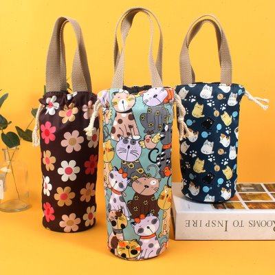 卡通抽绳束口杯袋手拎袋子便携儿童可爱水杯袋通用杯套保护套手提,餐饮具,杯套,淘宝优惠券,粉丝福利购,淘宝优惠卷