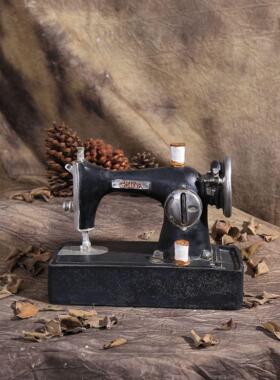 创意怀旧缝纫机模型 复古装饰品小摆件 杂货铺服装店橱窗柜台道具