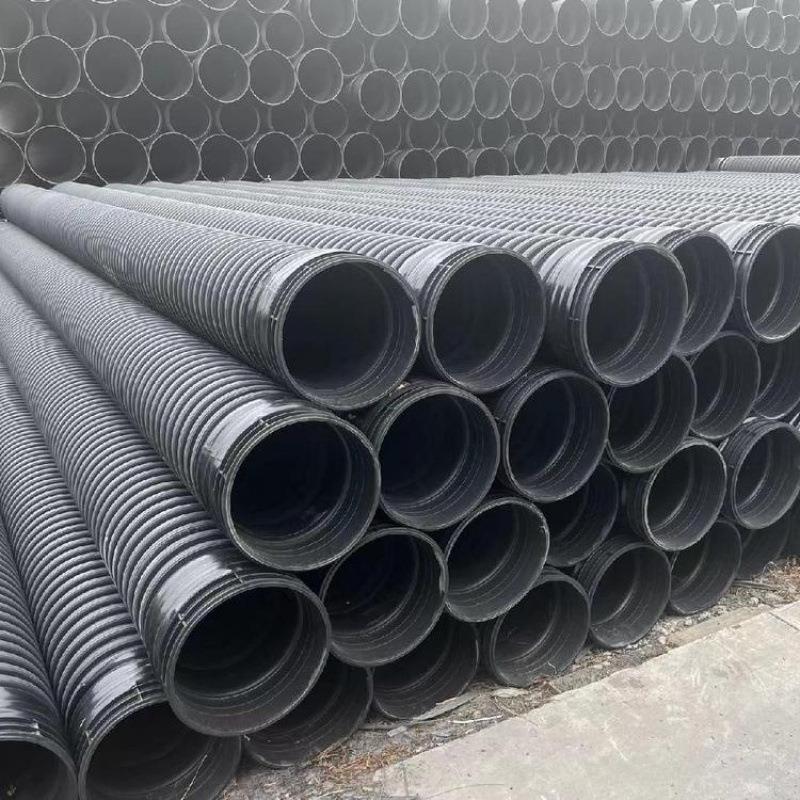 多肋增强螺旋管塑钢中空壁缠绕管hdpe双壁波纹管缠绕克拉B型管