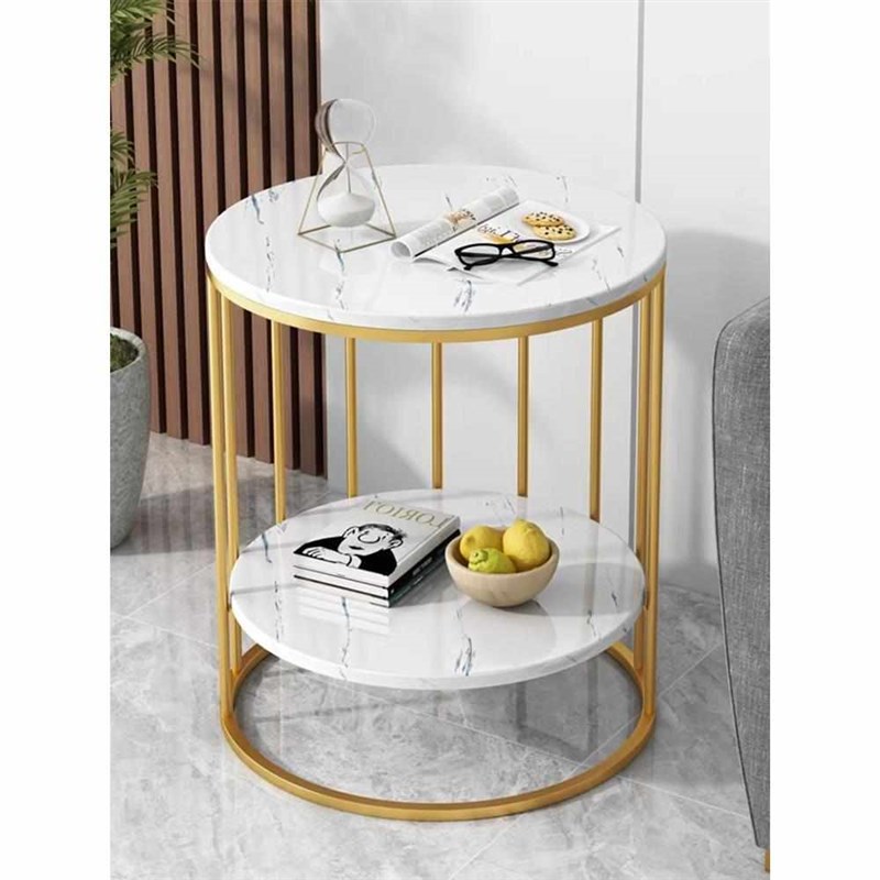 小圆桌茶几轻奢现代客厅家用角几创意H置物架北欧阳台简易边几茶