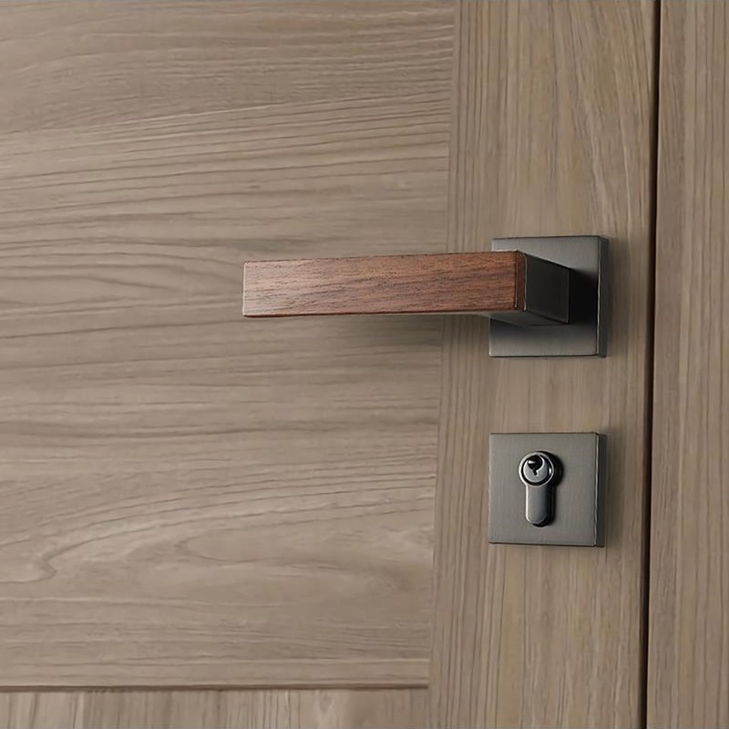 瑞亨.森谷 卧室门锁房间门家z用通用型分体静音门把手磁吸卫生间