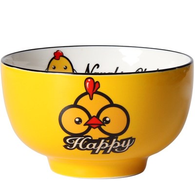 怀瑾 陶瓷餐具套装创 意家用面碗米饭碗卡通碗盘碗碟碗筷家用菜碟