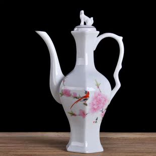 家用酒店餐厅大酒壶 酒壶 一斤装 陶瓷仿古温烫分酒壶景德镇青花瓷