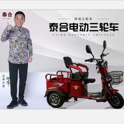 爬坡电动三轮车家用新款小型接送孩子老人老年拉货载重王电瓶三轮
