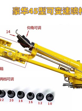 新款雾化涡轮喷枪浇地自动旋转仰角可调节转速65黄色涡轮蜗杆喷头