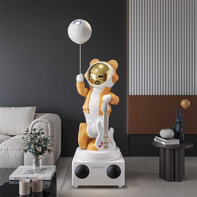 客厅装饰摆件太空人大型落地家庭K歌音箱电视柜沙发边公仔轻奢品