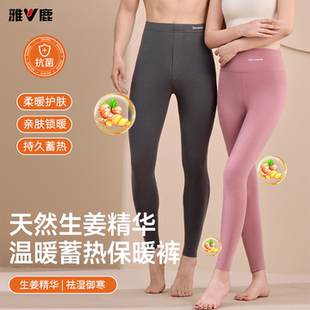 雅鹿女士德绒保暖裤加绒情侣秋裤打底裤秋冬季毛线裤内穿衬裤男款