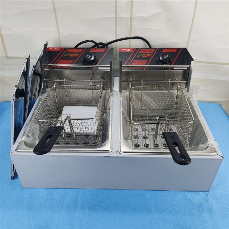 恒星西厨HX-81电热炸炉u油炸锅单双缸6升油条机商用炸串薯塔油炸
