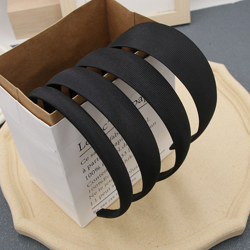 发箍底胚材料螺纹黑色全包布头箍手工材料发饰簪花头饰配件发饰品