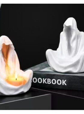 跨境巫师烛台黑衣服装饰品摆件烛台蜡烛家居庭院设计斗篷诡异之主