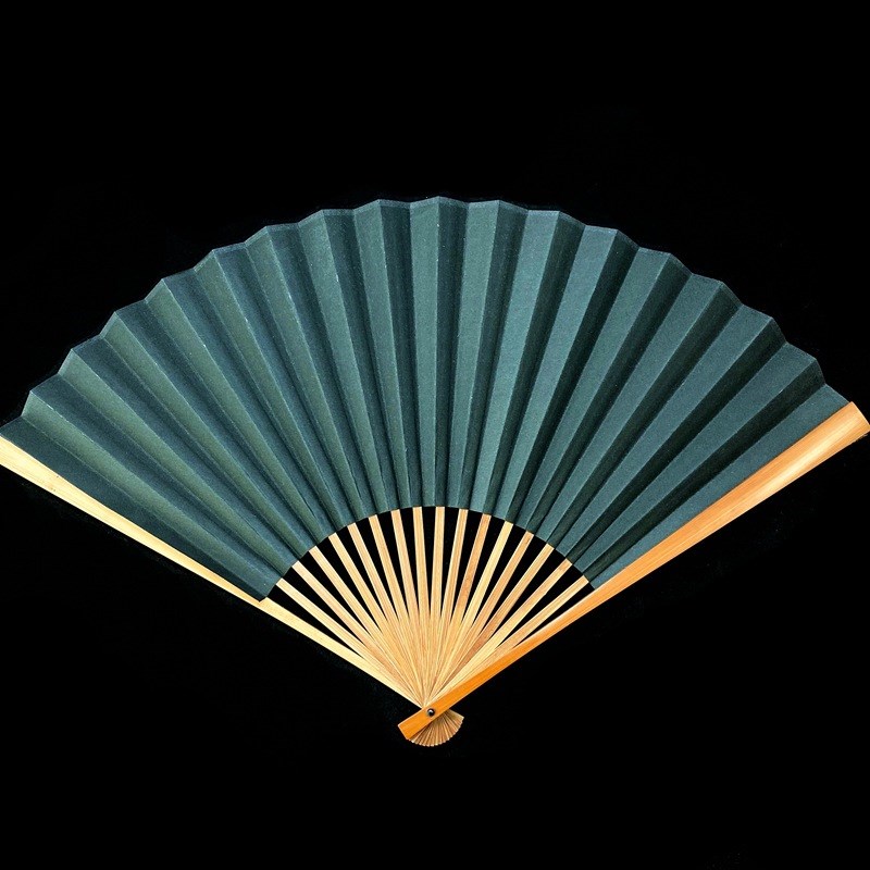 走量8寸9.5寸水磨老玉竹折扇中国风宣纸空白扇面苏工文玩华庚